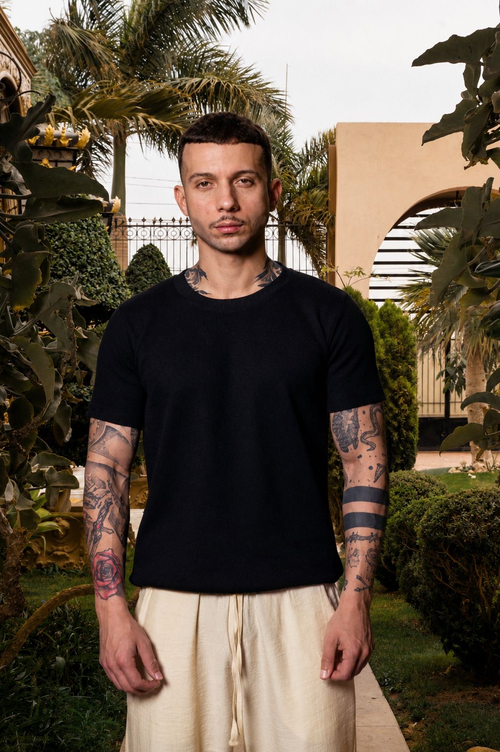 RIBBED T-SHIRT | BLACK