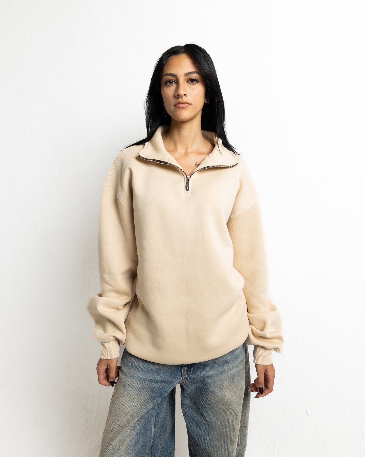 Quarter-Zip | Beige