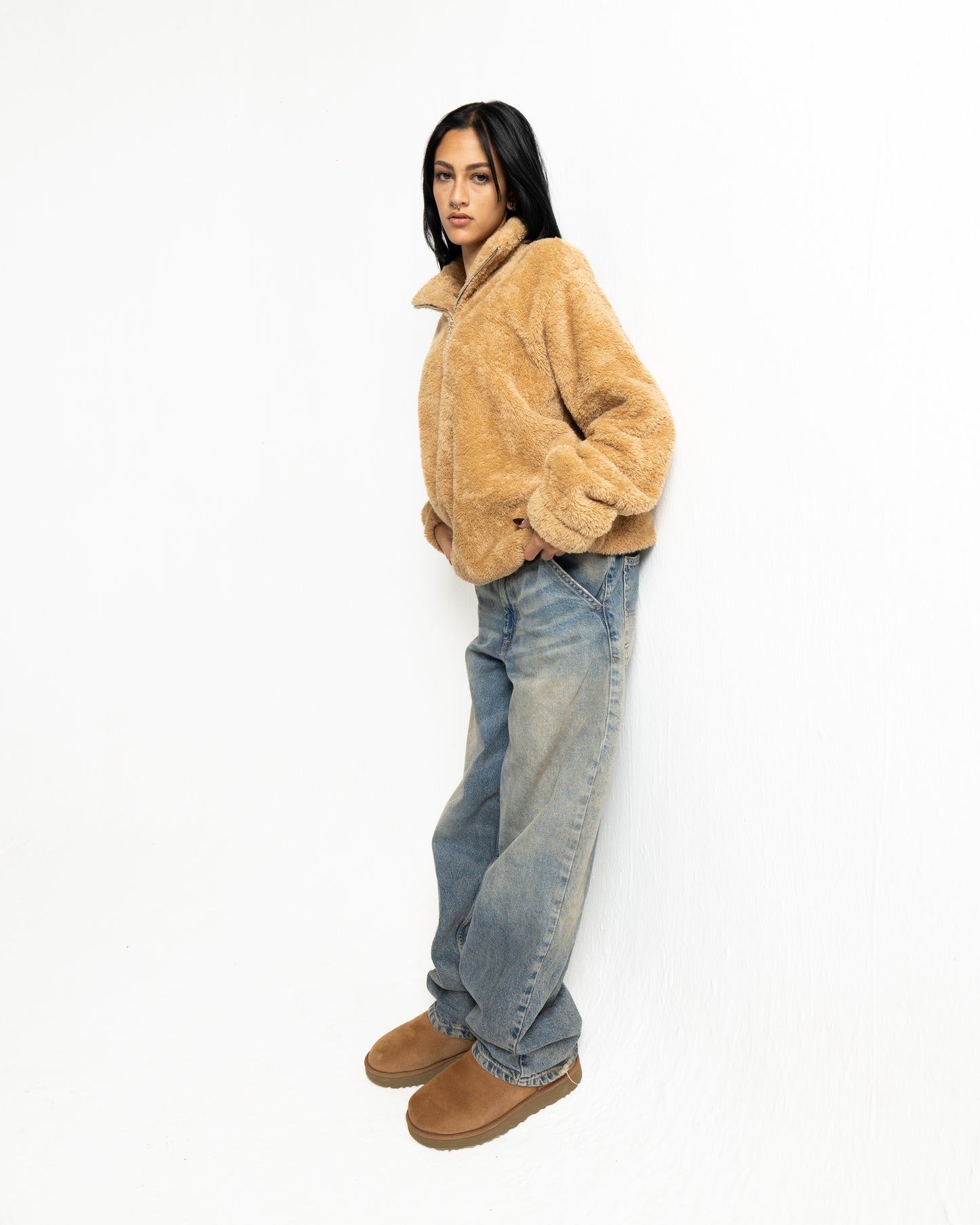 Furry Jacket | Latte Brown