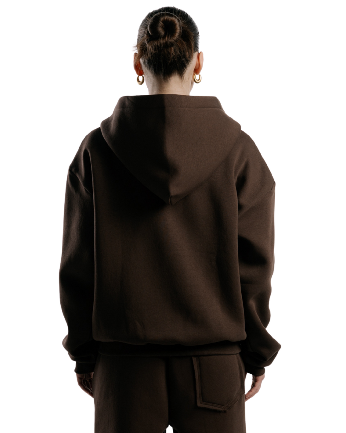 Zipped Hoodie | Brownish