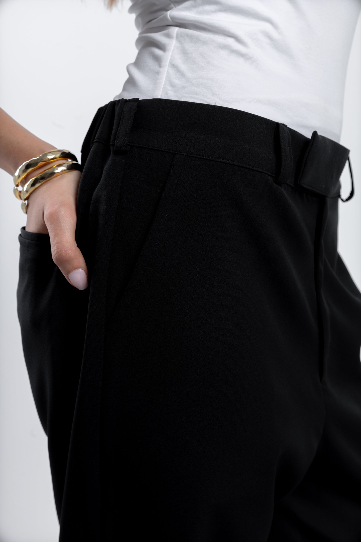 RELAXED TAILORED PANTS | BLACK