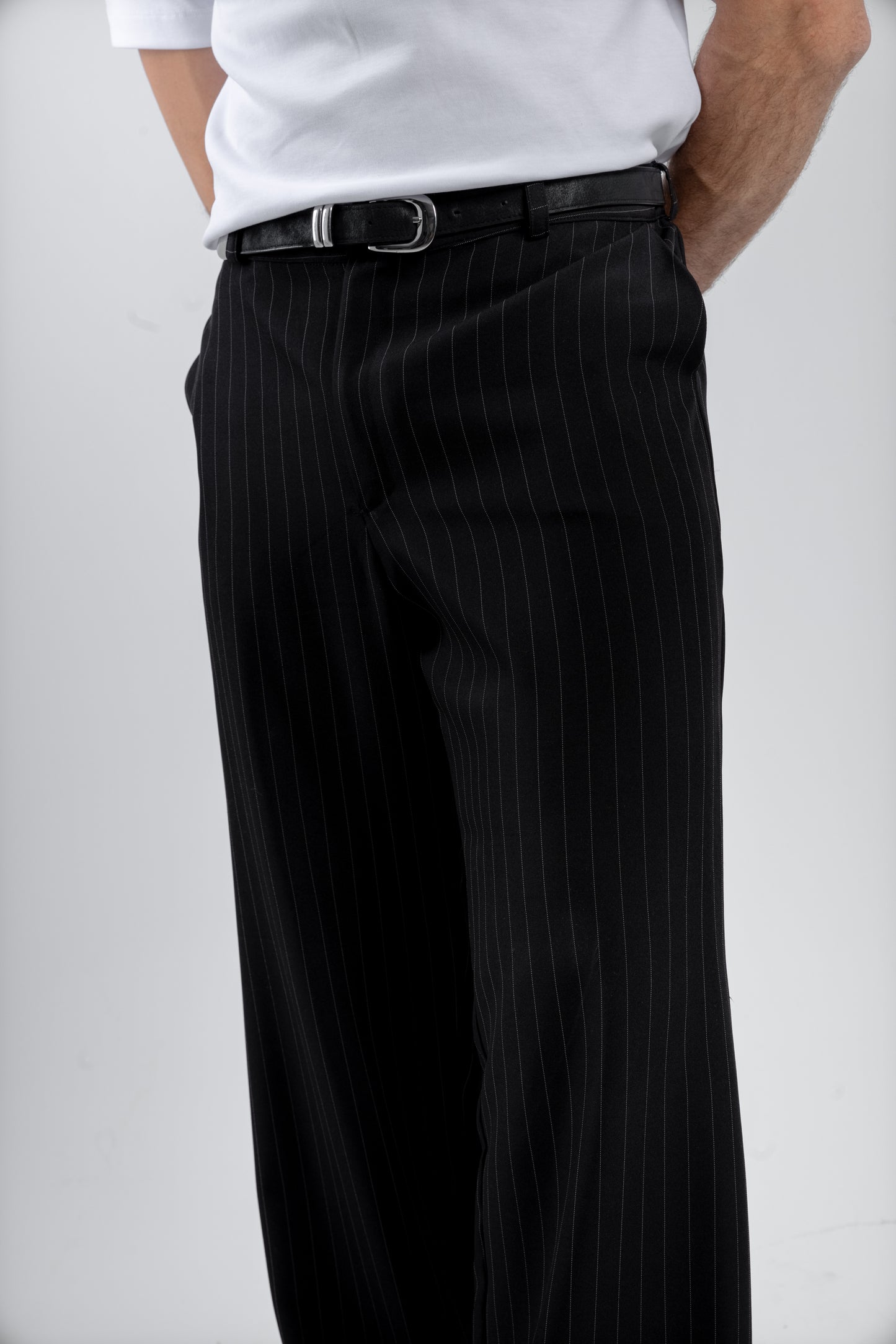 STRIPED PANTS | BLACK