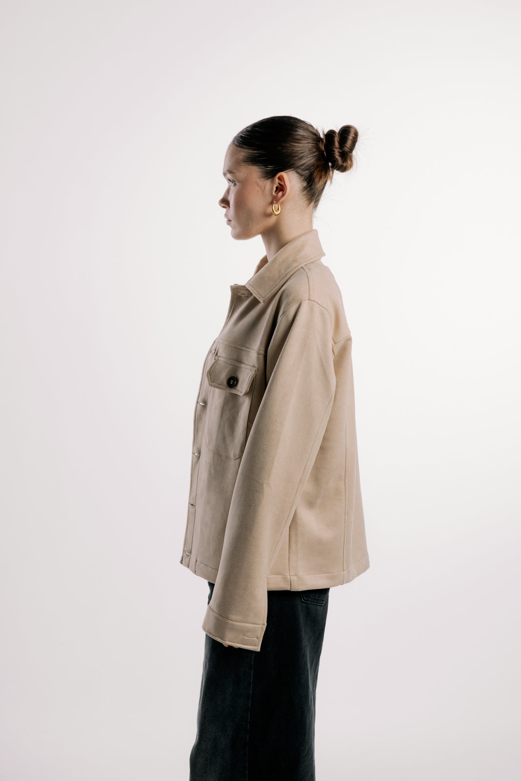 Suede Jacket | Beige