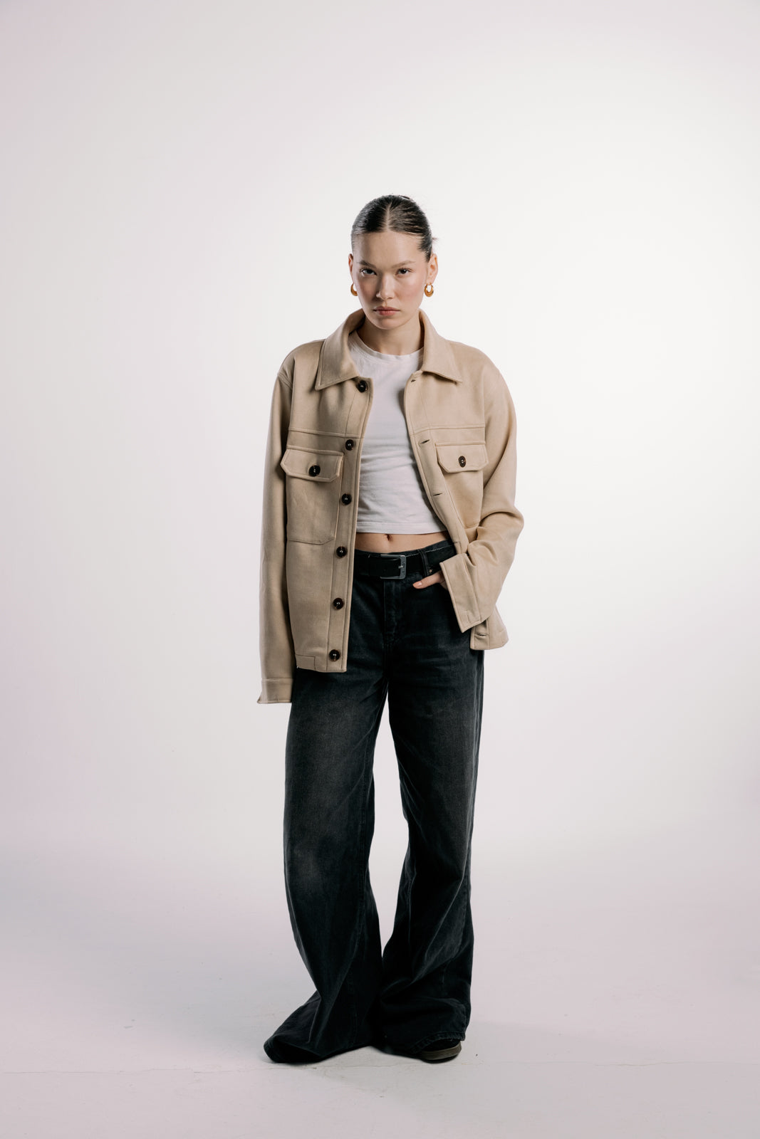 Suede Jacket | Beige