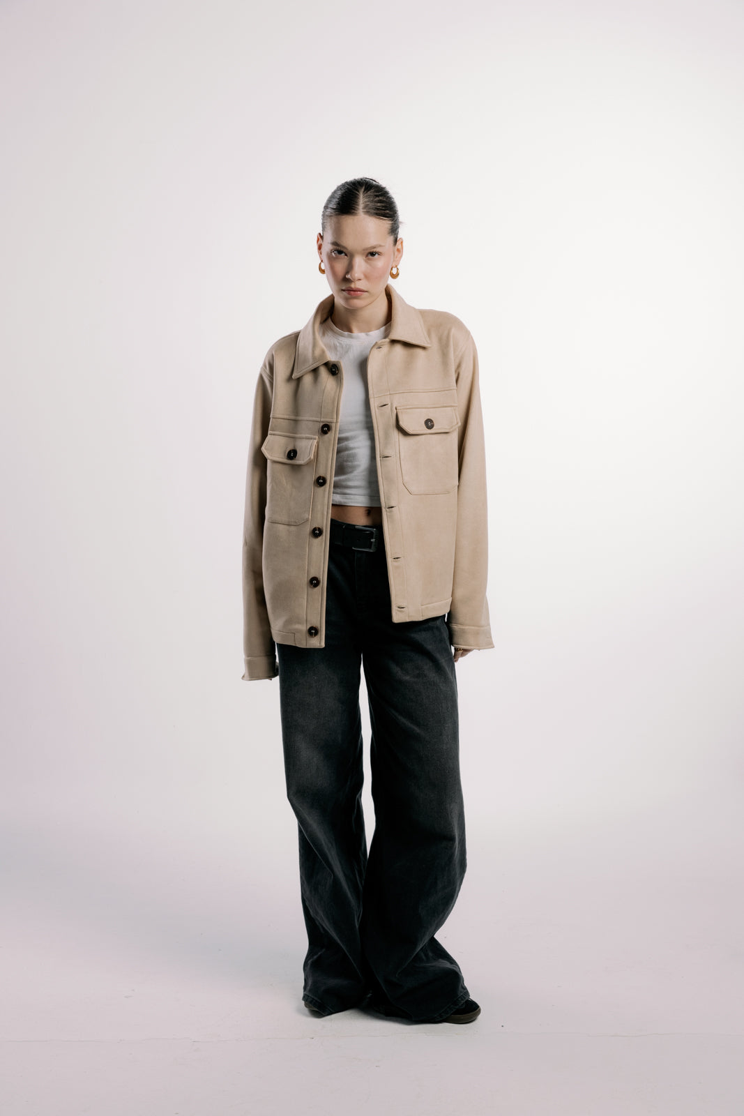 Suede Jacket | Beige