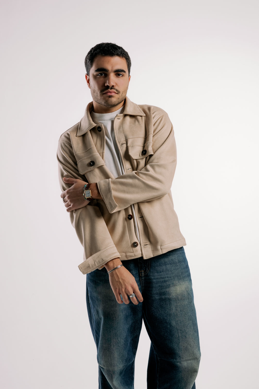 Suede Jacket | Beige