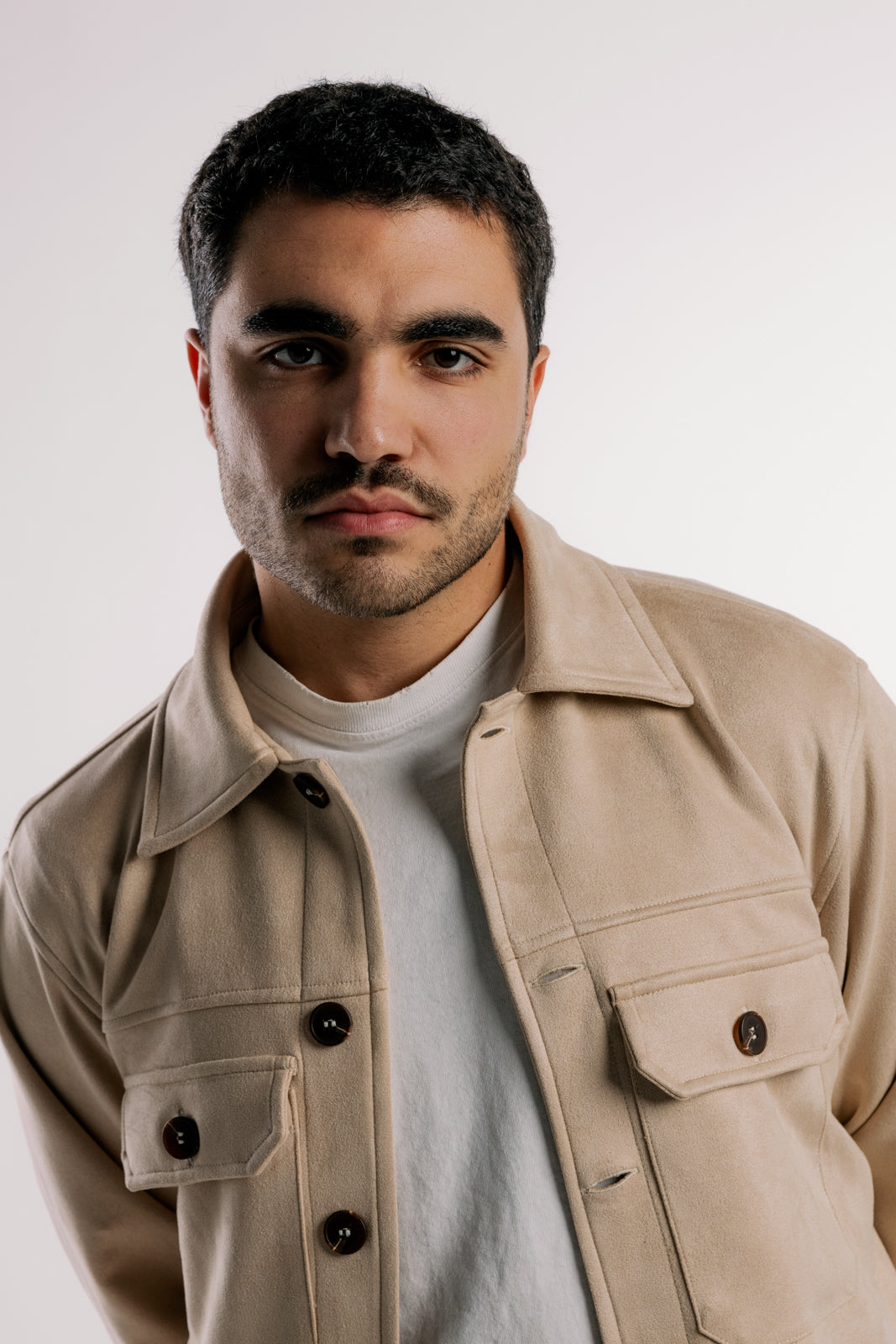 Suede Jacket | Beige