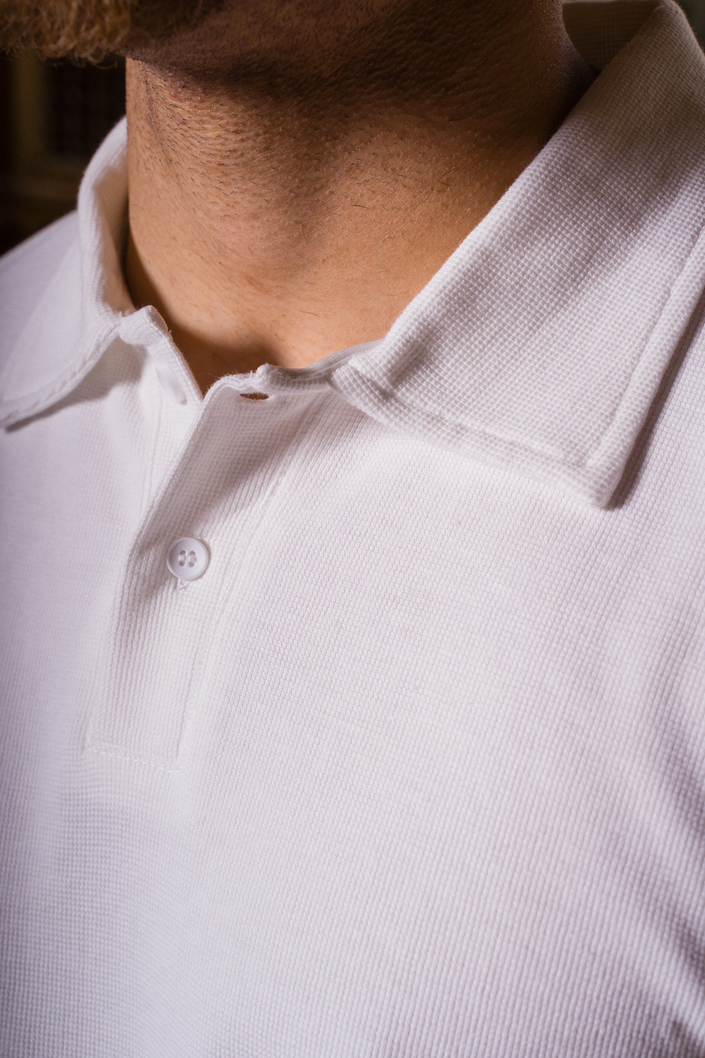 TEXTURED POLO | WHITE