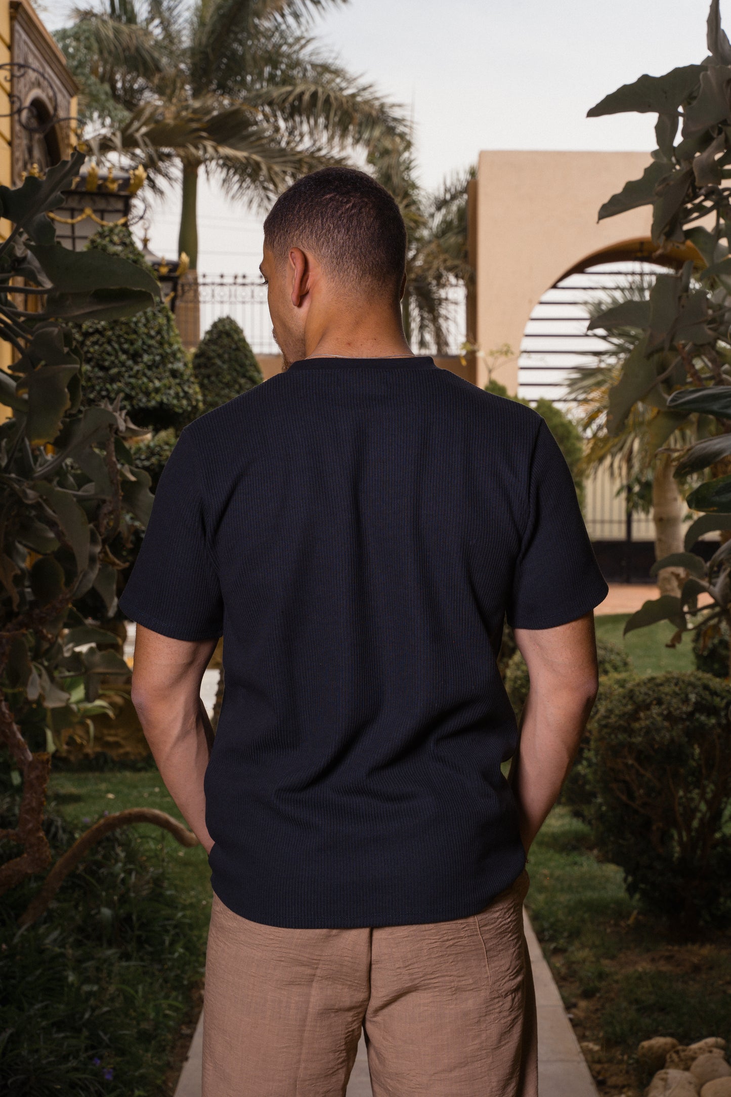 RIBBED T-SHIRT | NAVY