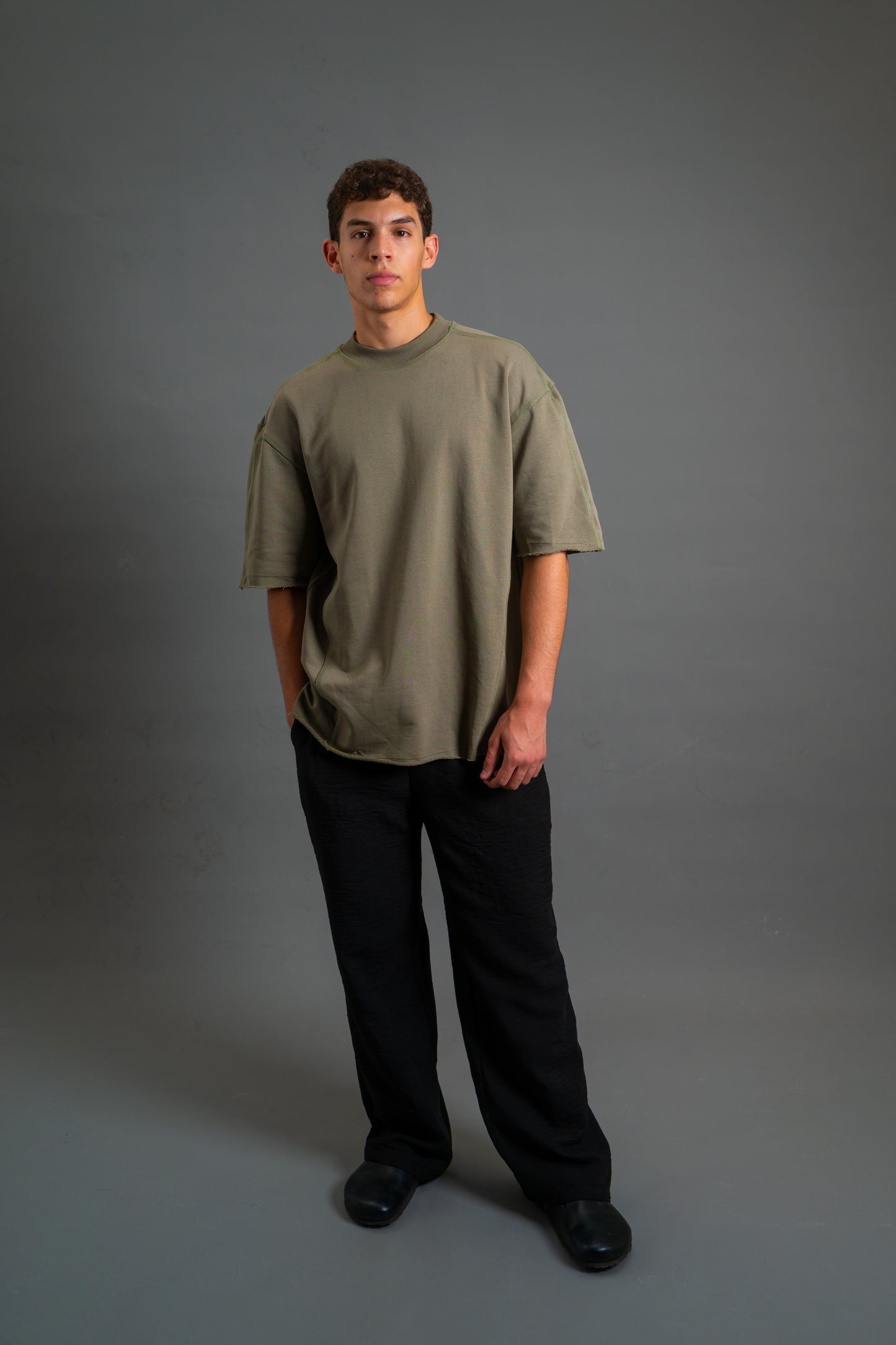 Oversized Heavyweight T-shirt | Dusty Olive