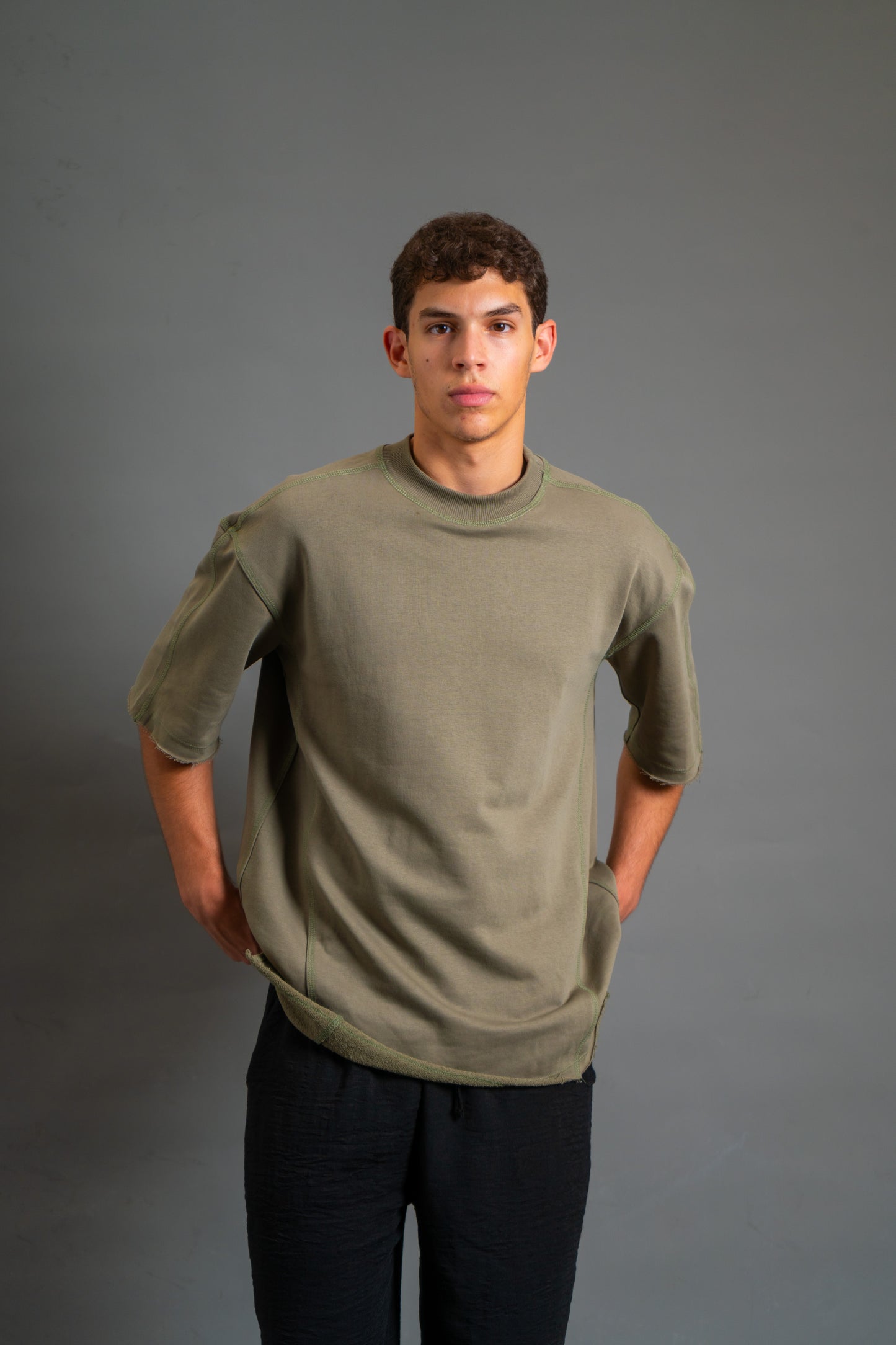 Oversized Heavyweight T-shirt | Dusty Olive