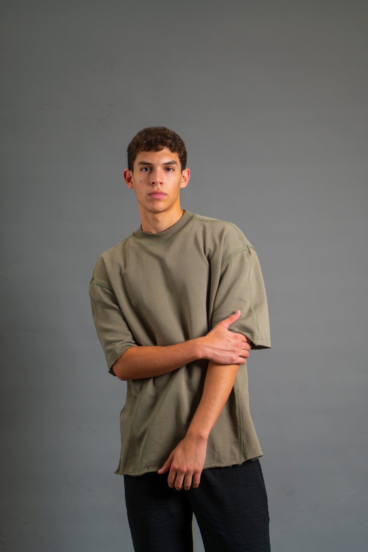 Oversized Heavyweight T-shirt | Dusty Olive