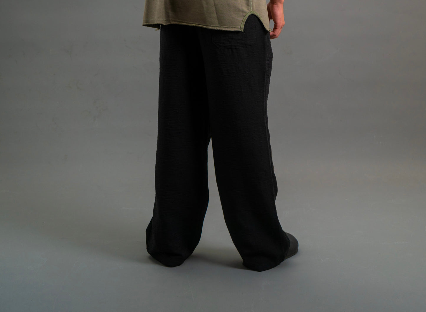 Wide Linen Pants| Void Black