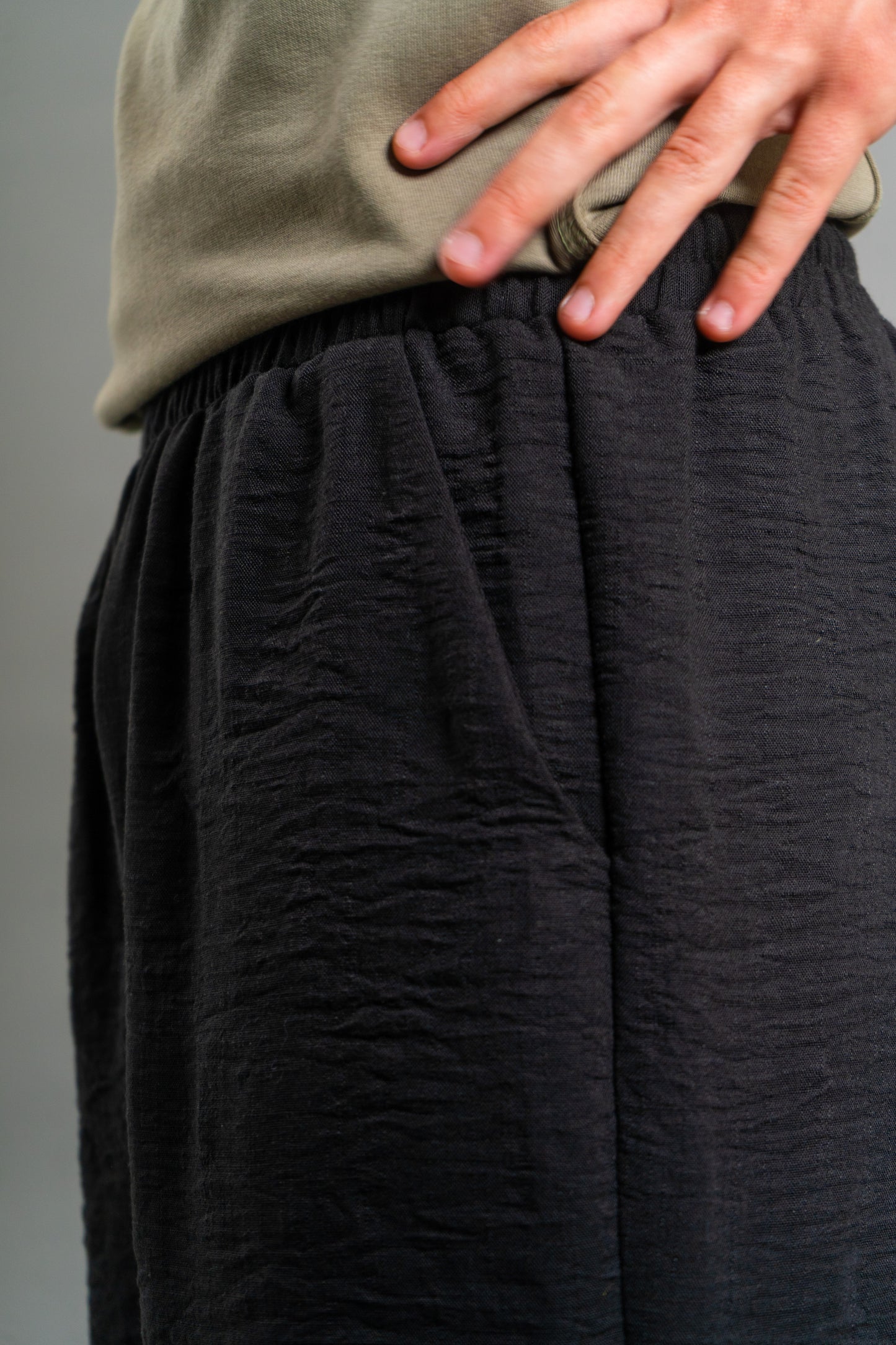 Wide Linen Pants| Void Black
