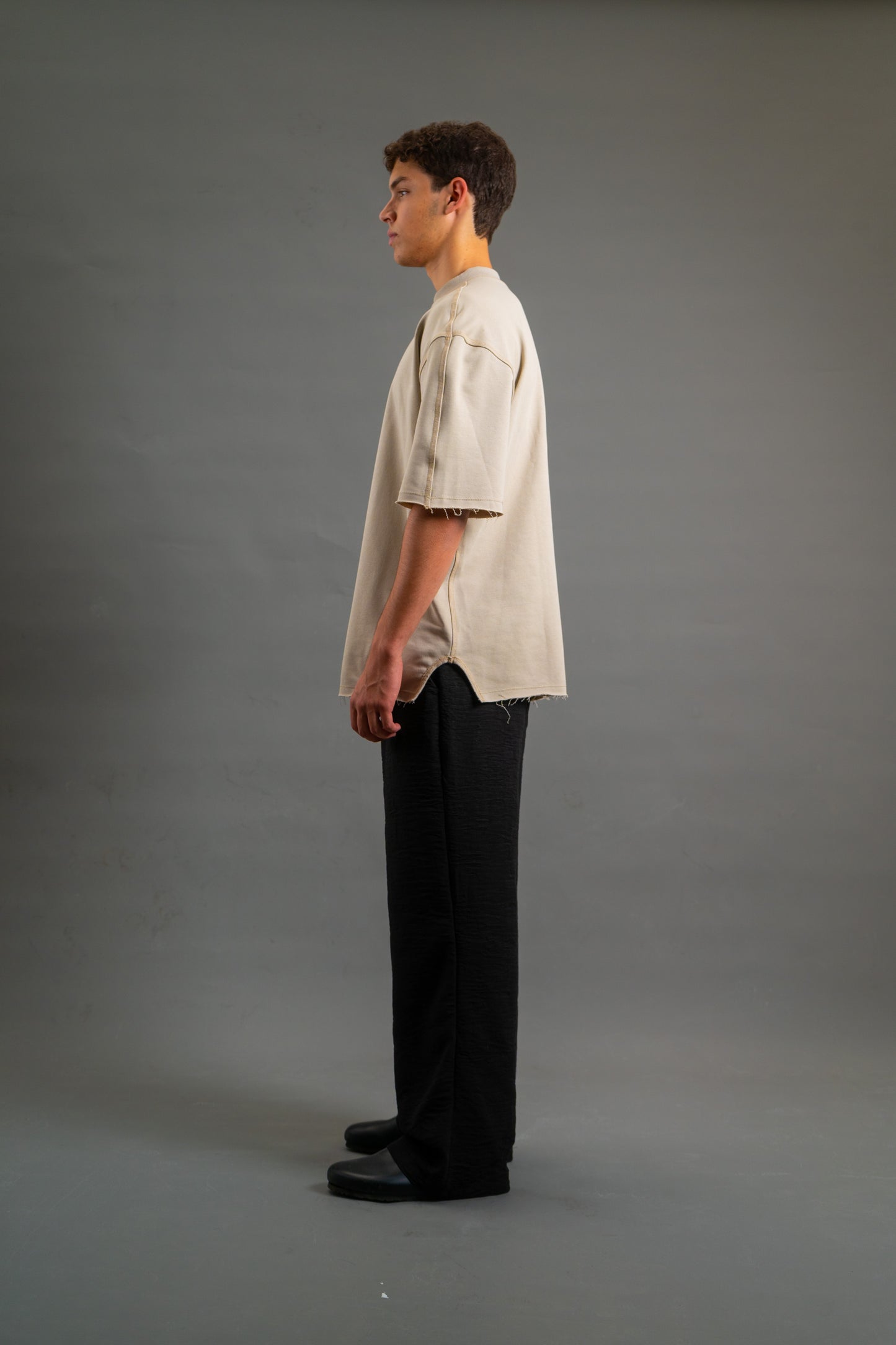 Oversized Heavyweight T-shirt | Beige