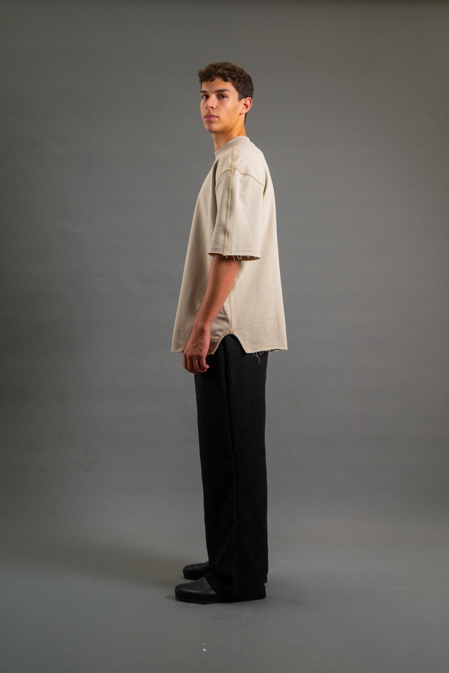Oversized Heavyweight T-shirt | Beige