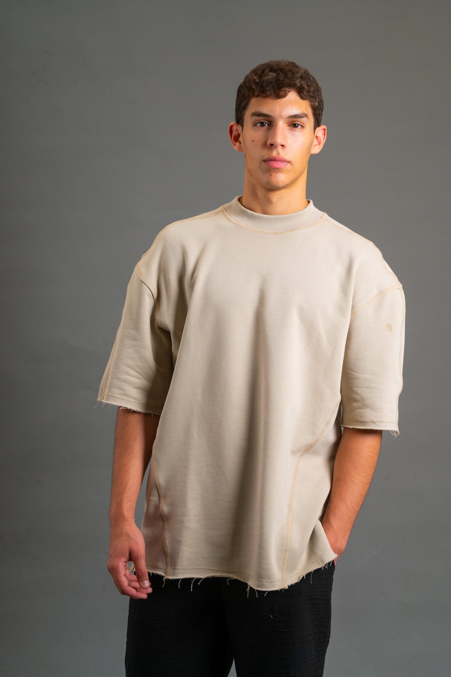Oversized Heavyweight T-shirt | Beige