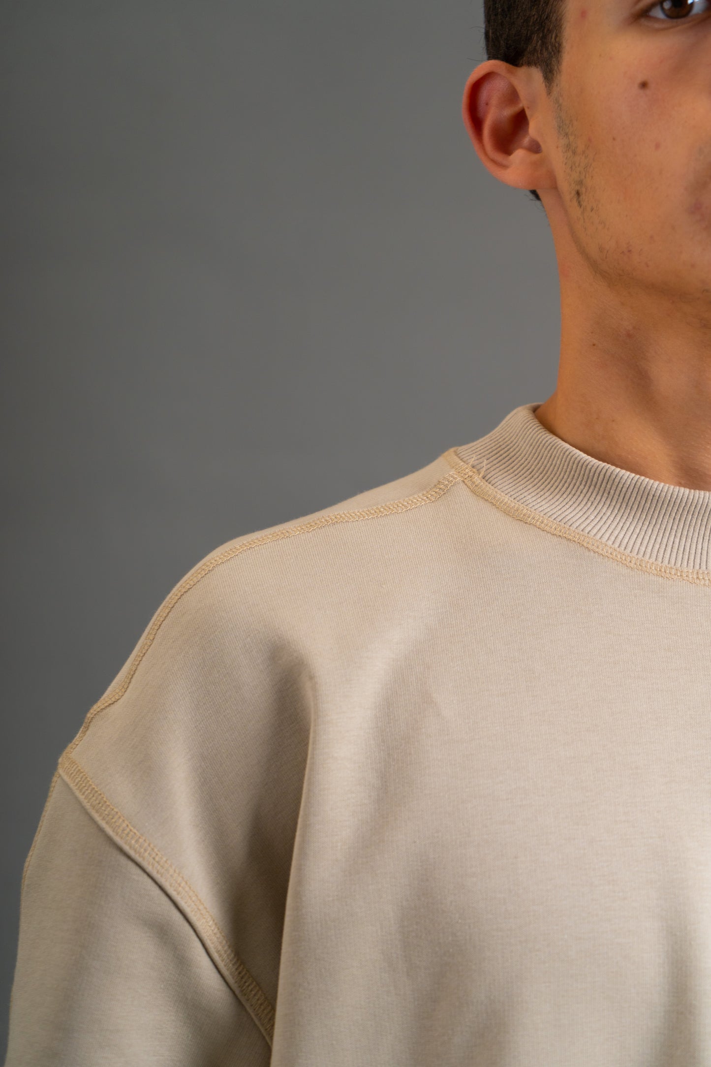 Oversized Heavyweight T-shirt | Beige