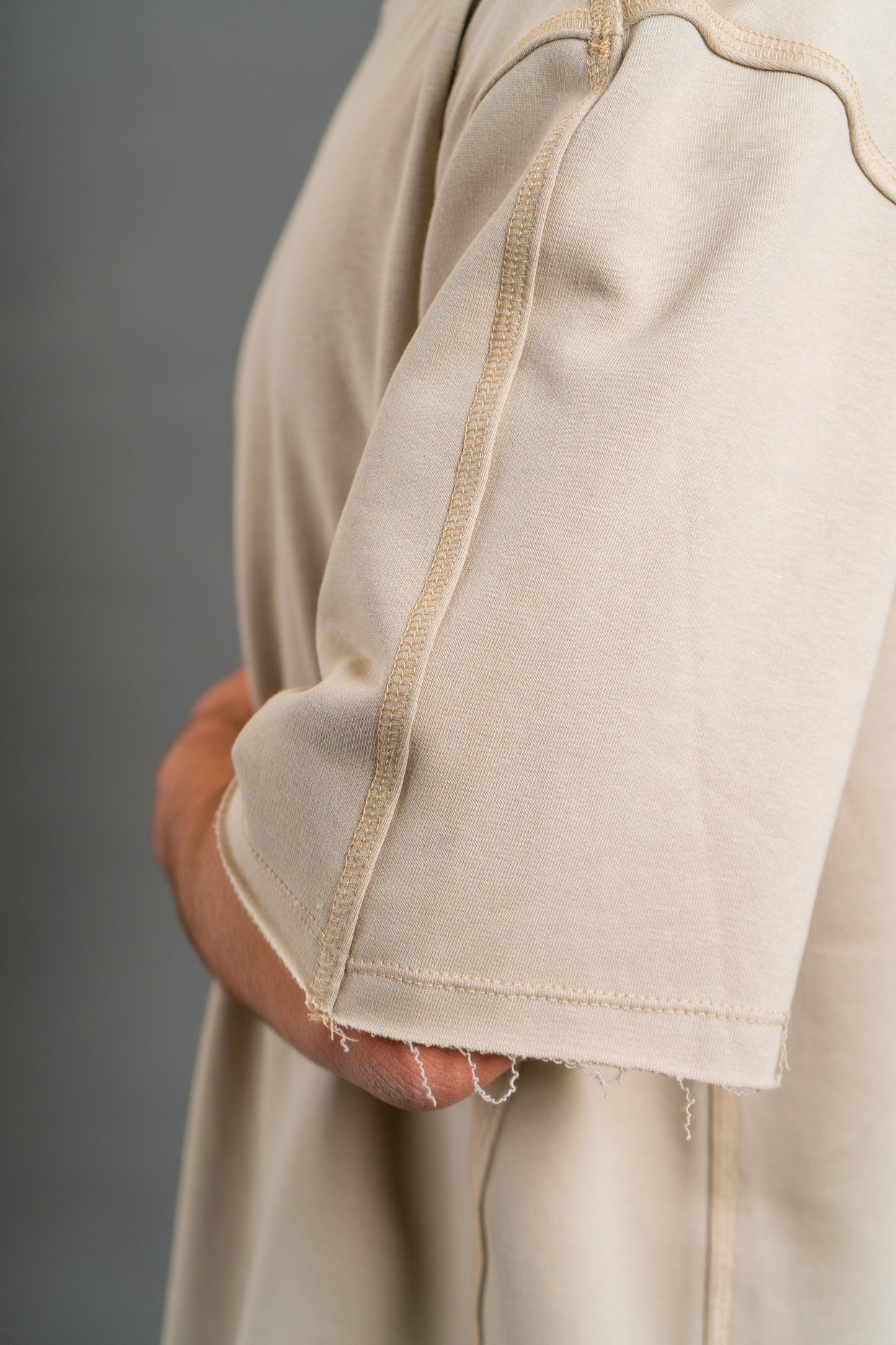 Oversized Heavyweight T-shirt | Beige