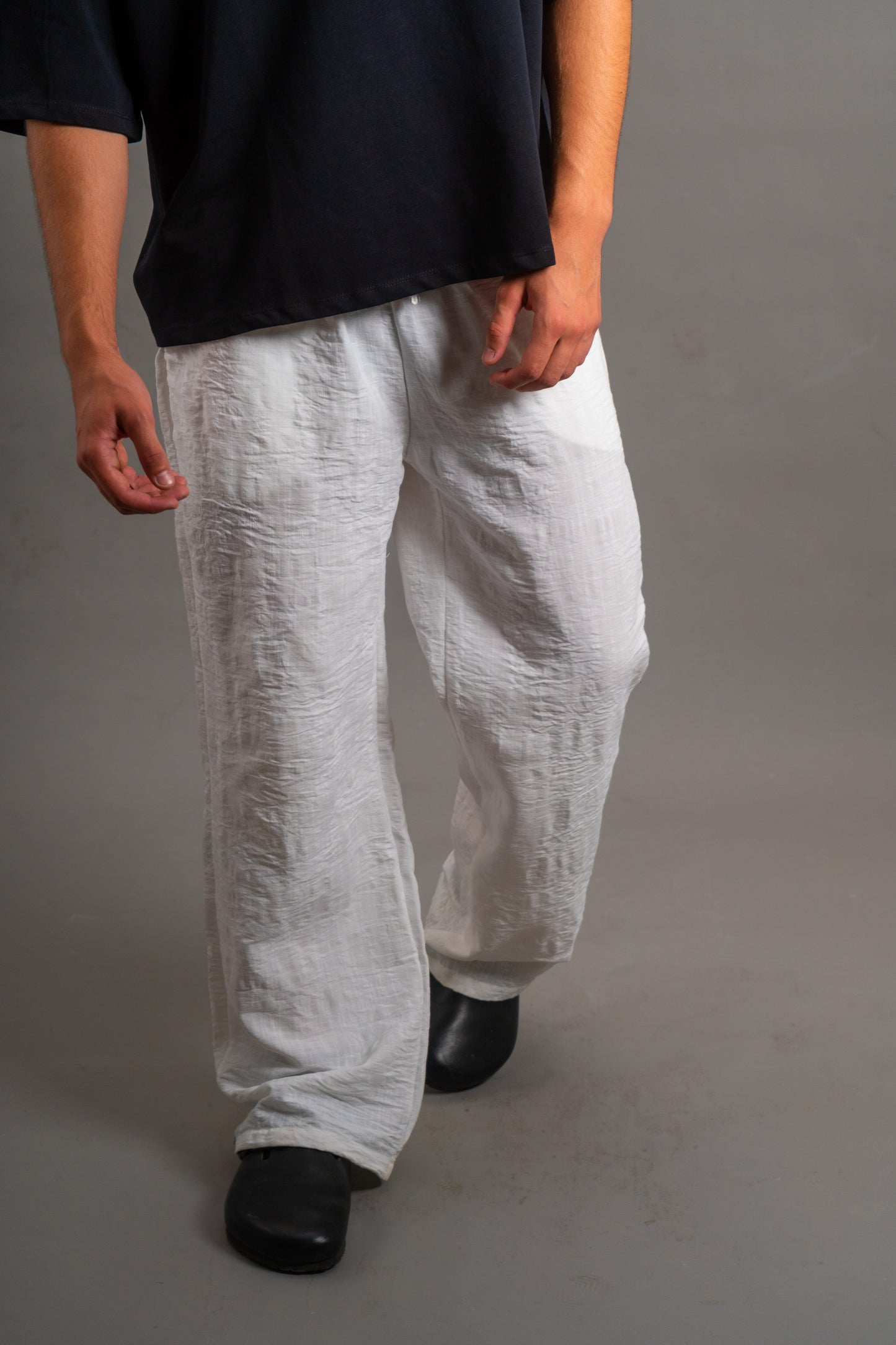 Wide Linen Pants| White