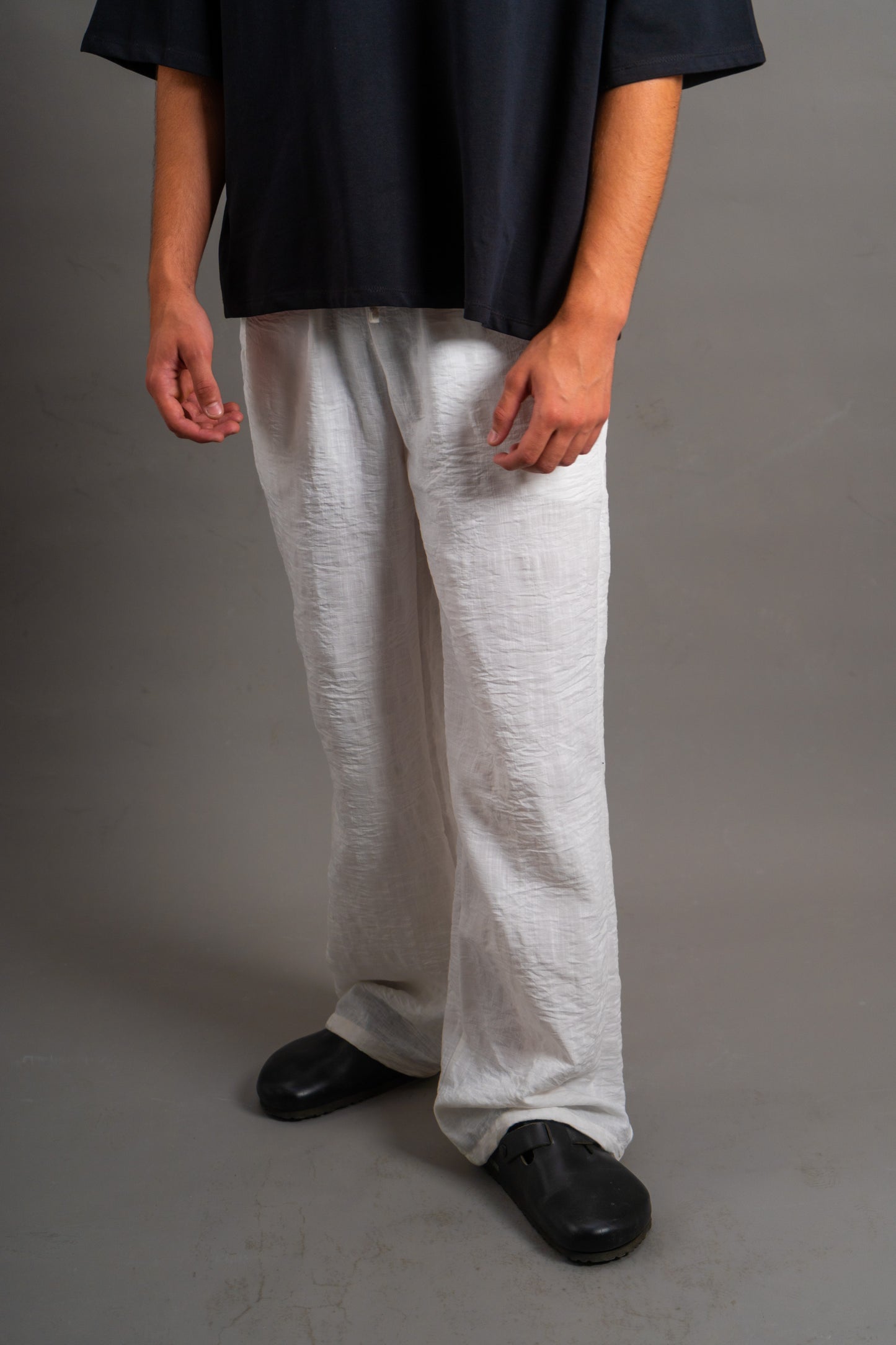 Wide Linen Pants| White