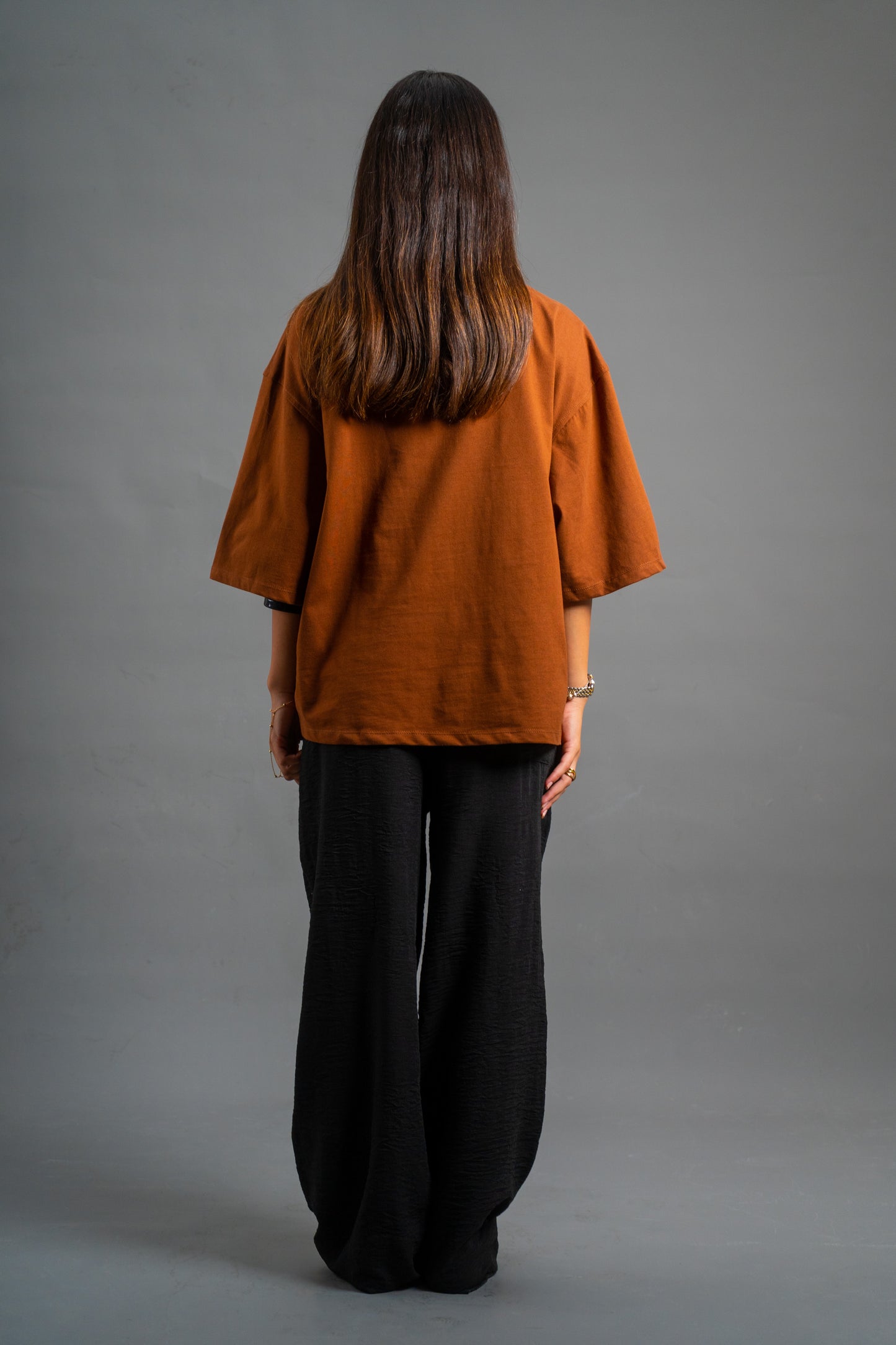 Oversized Boxy fit T-shirt | Intense Brown
