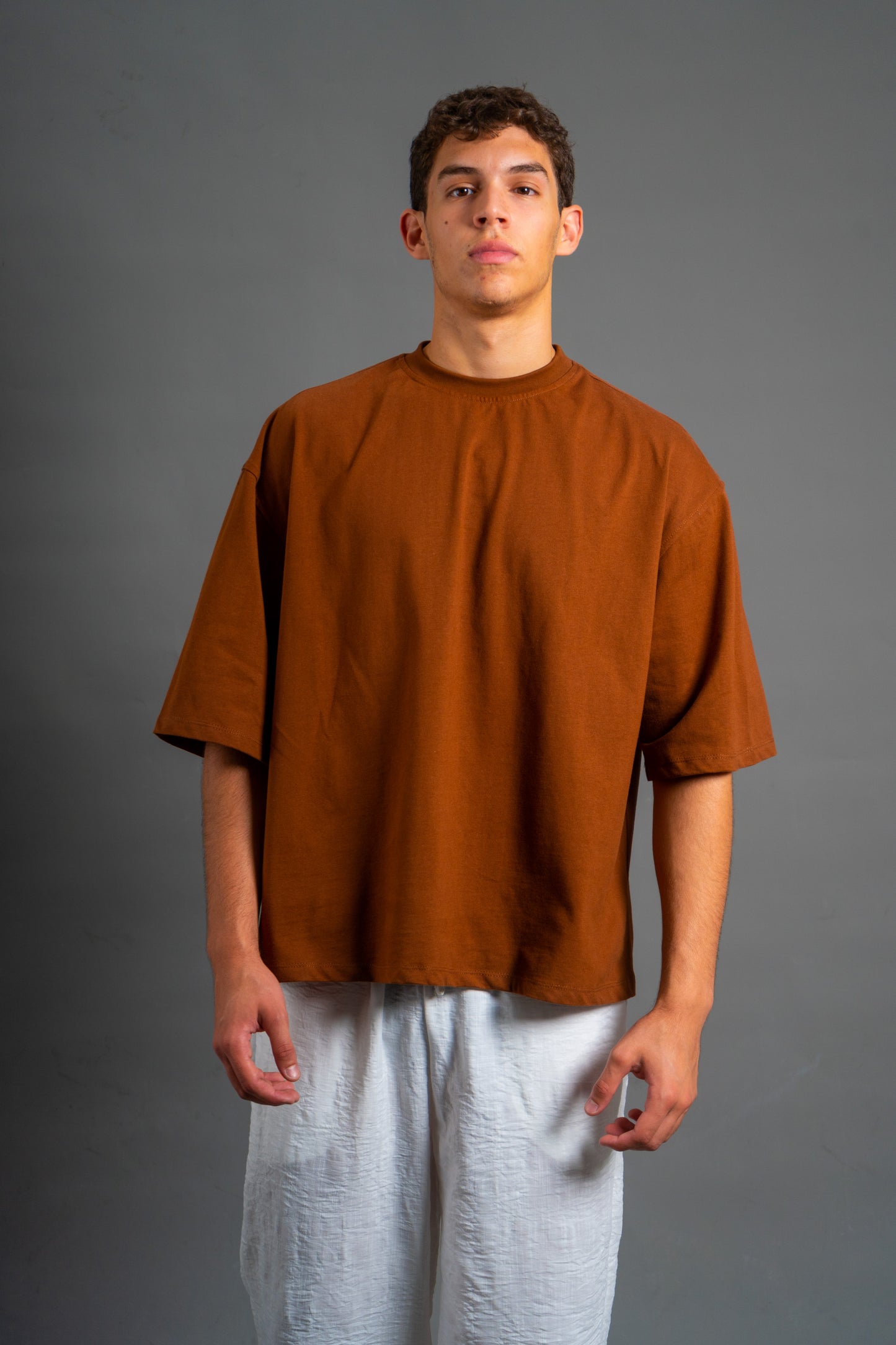 Oversized Boxy fit T-shirt | Intense Brown