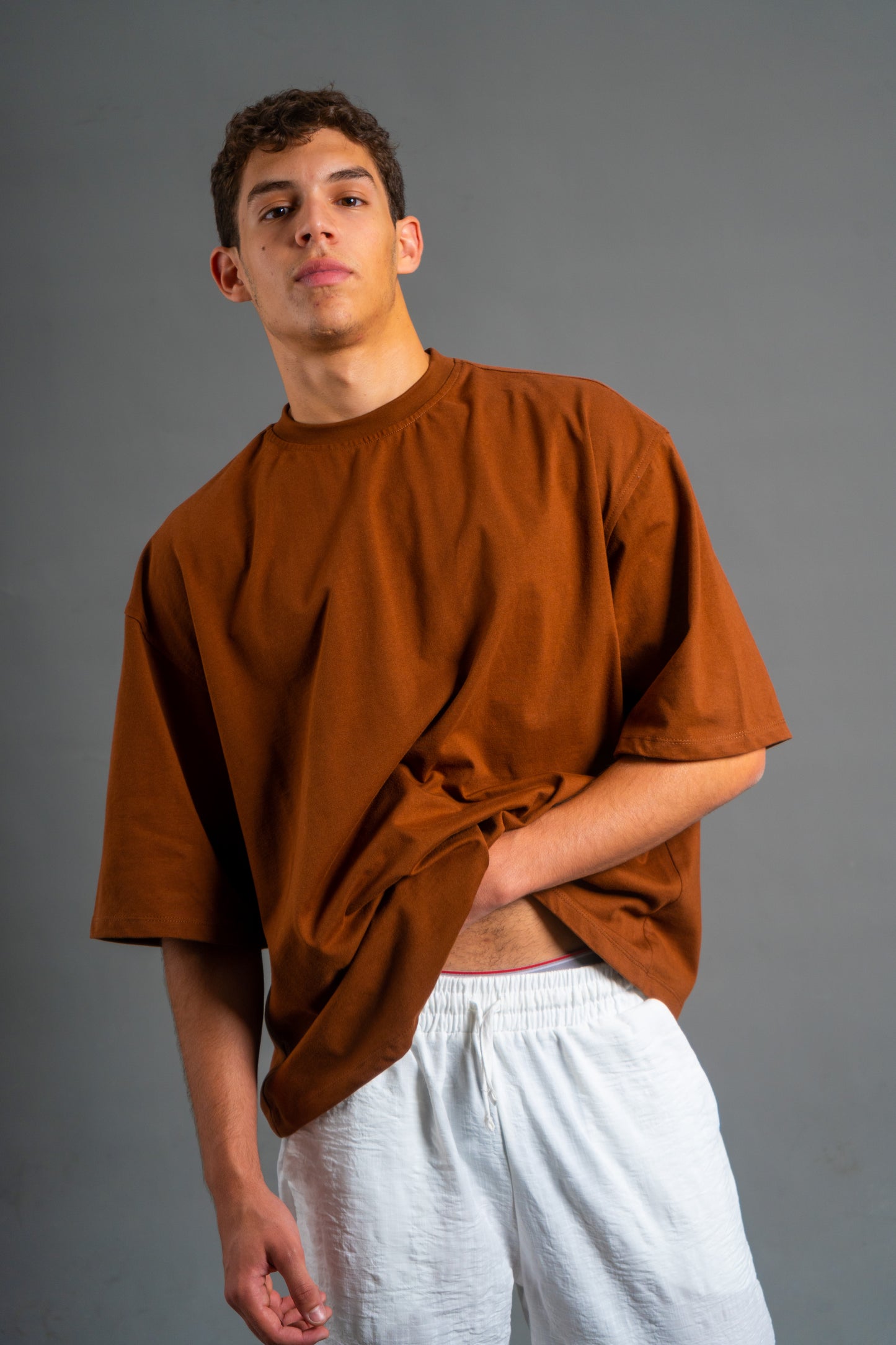 Oversized Boxy fit T-shirt | Intense Brown