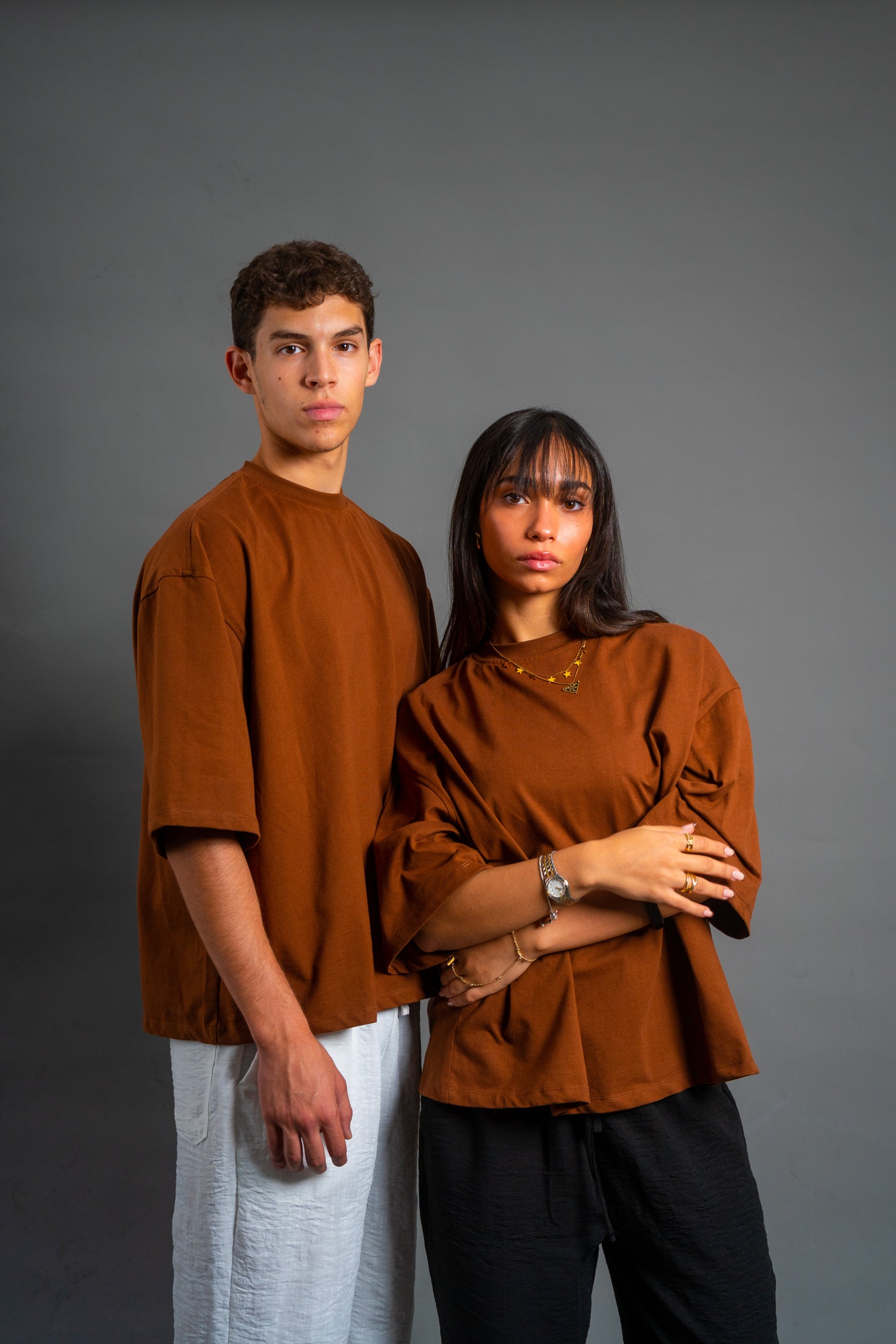 Oversized Boxy fit T-shirt | Intense Brown