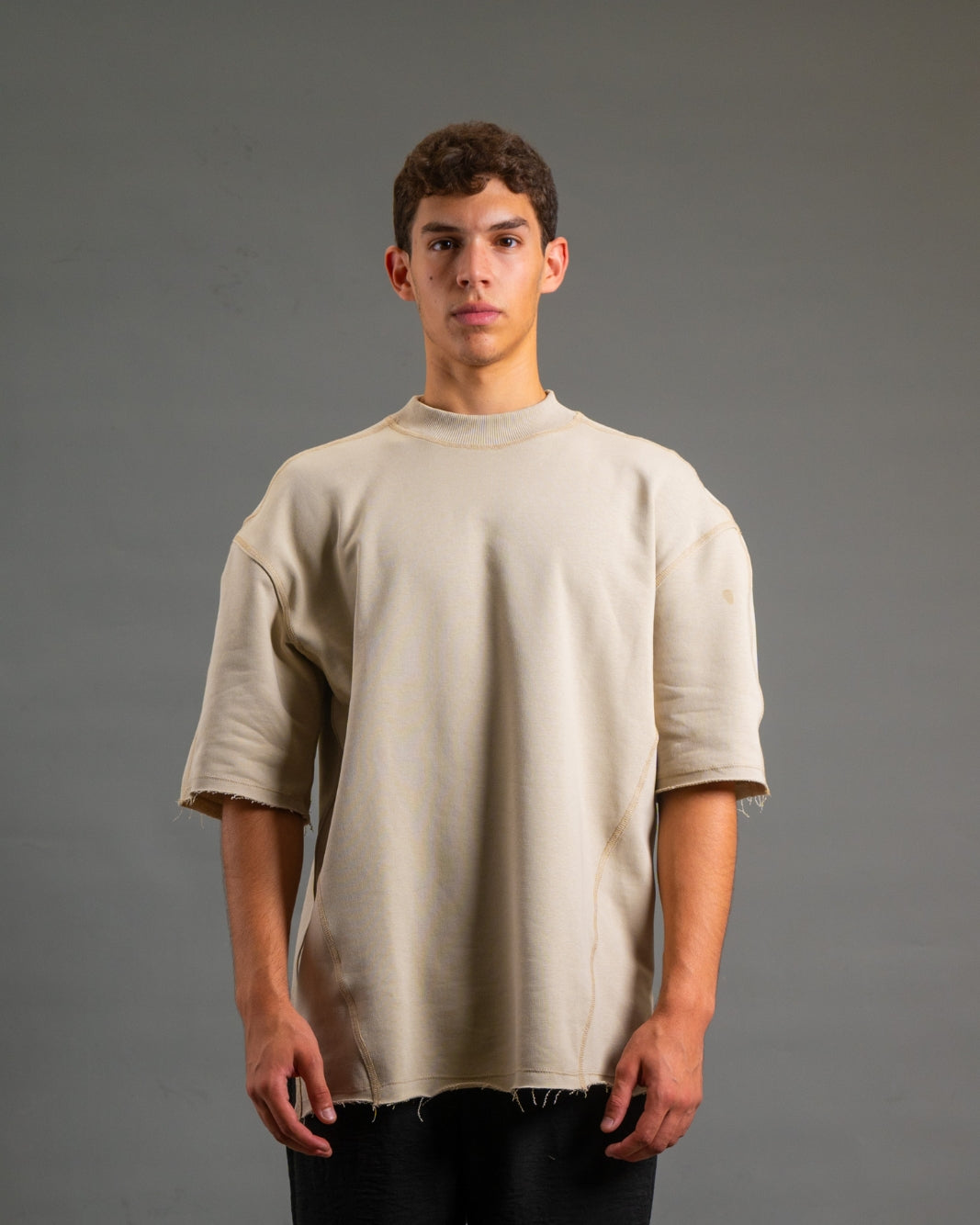 Oversized Heavyweight T-shirt | Beige