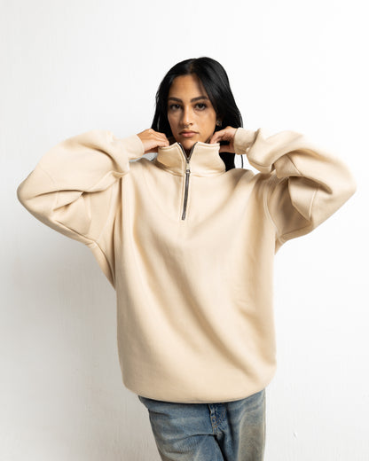 Quarter-Zip | Beige