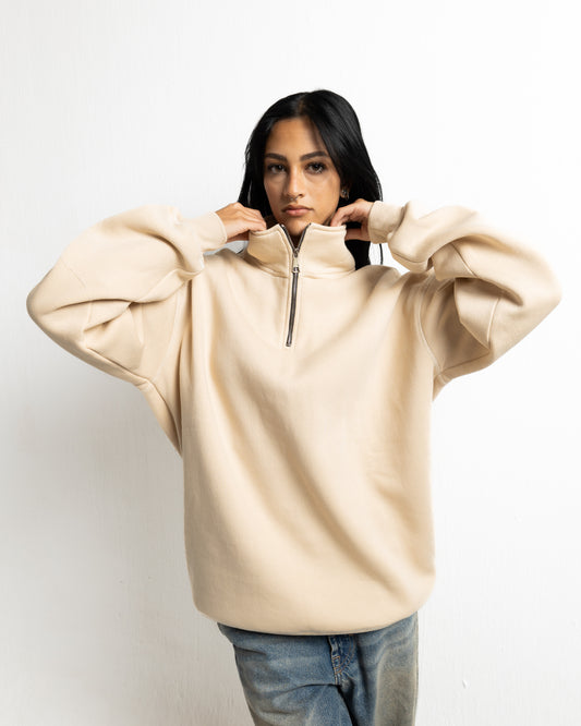 Quarter-Zip | Beige