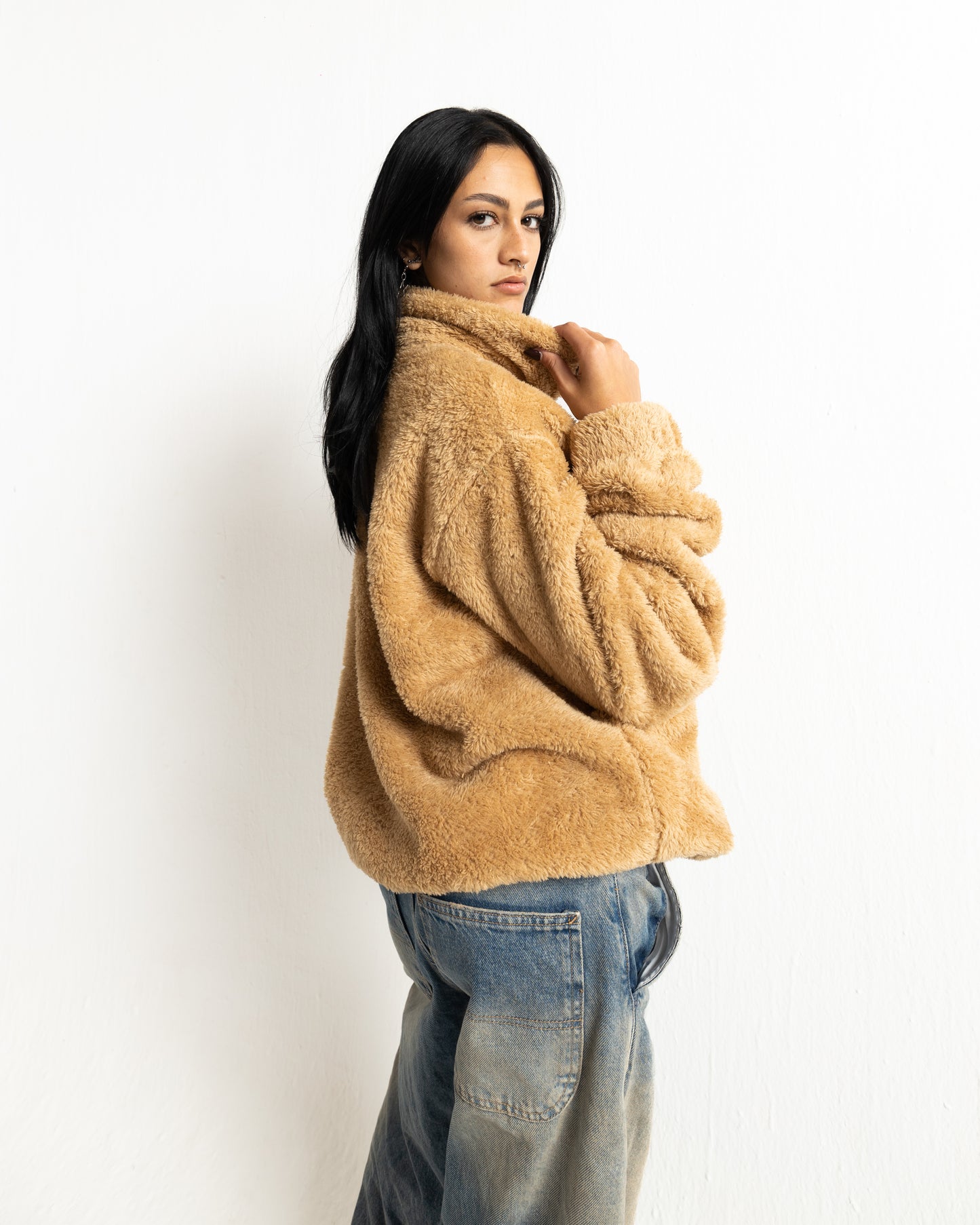 Furry Jacket | Latte Brown