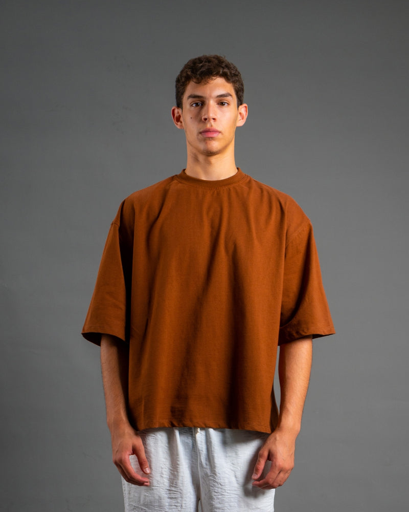 Oversized Boxy fit T-shirt | Intense Brown