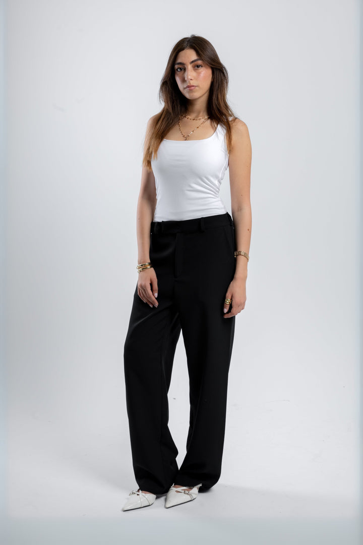 RELAXED TAILORED PANTS | BLACK