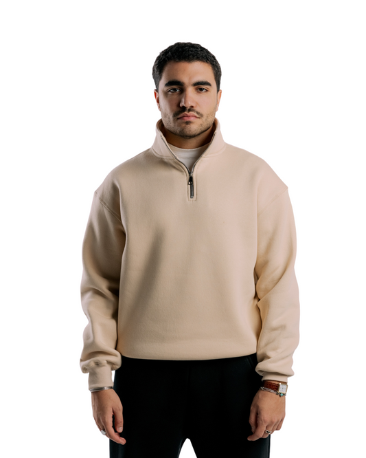 Quarter-Zip | Beige