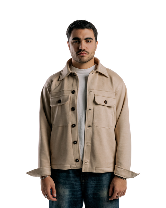 Suede Jacket | Beige