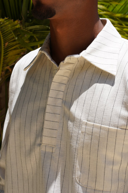 Pinstripe linen shirt