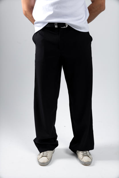 RELAXED TAILORED PANTS | BLACK