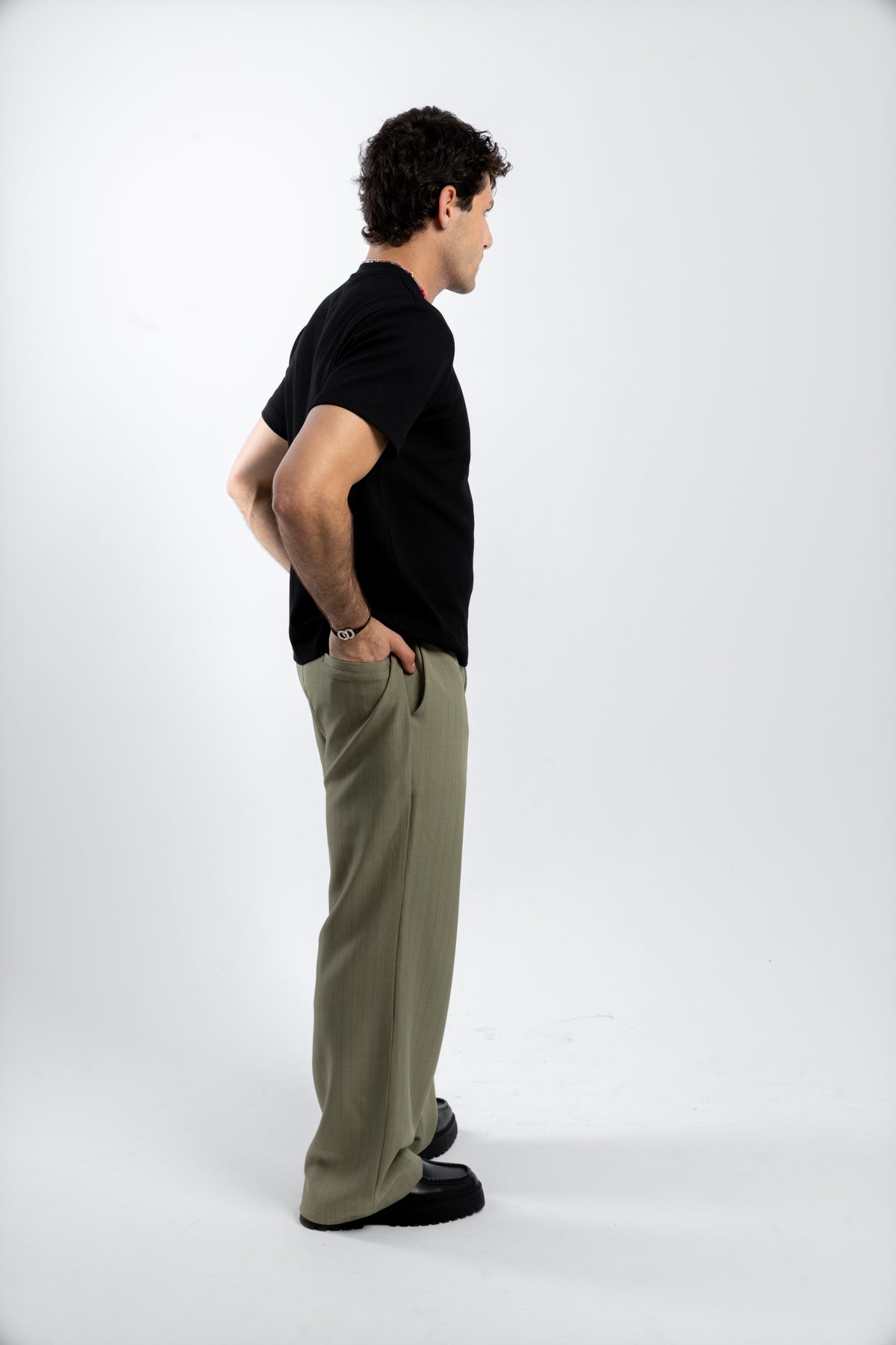 STRIPED PANTS | GREEN