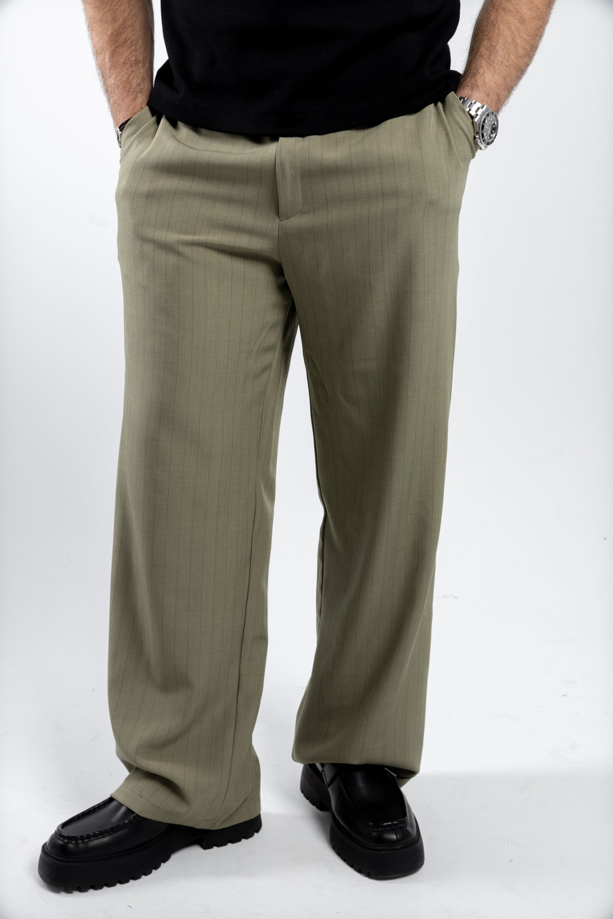 STRIPED PANTS | GREEN