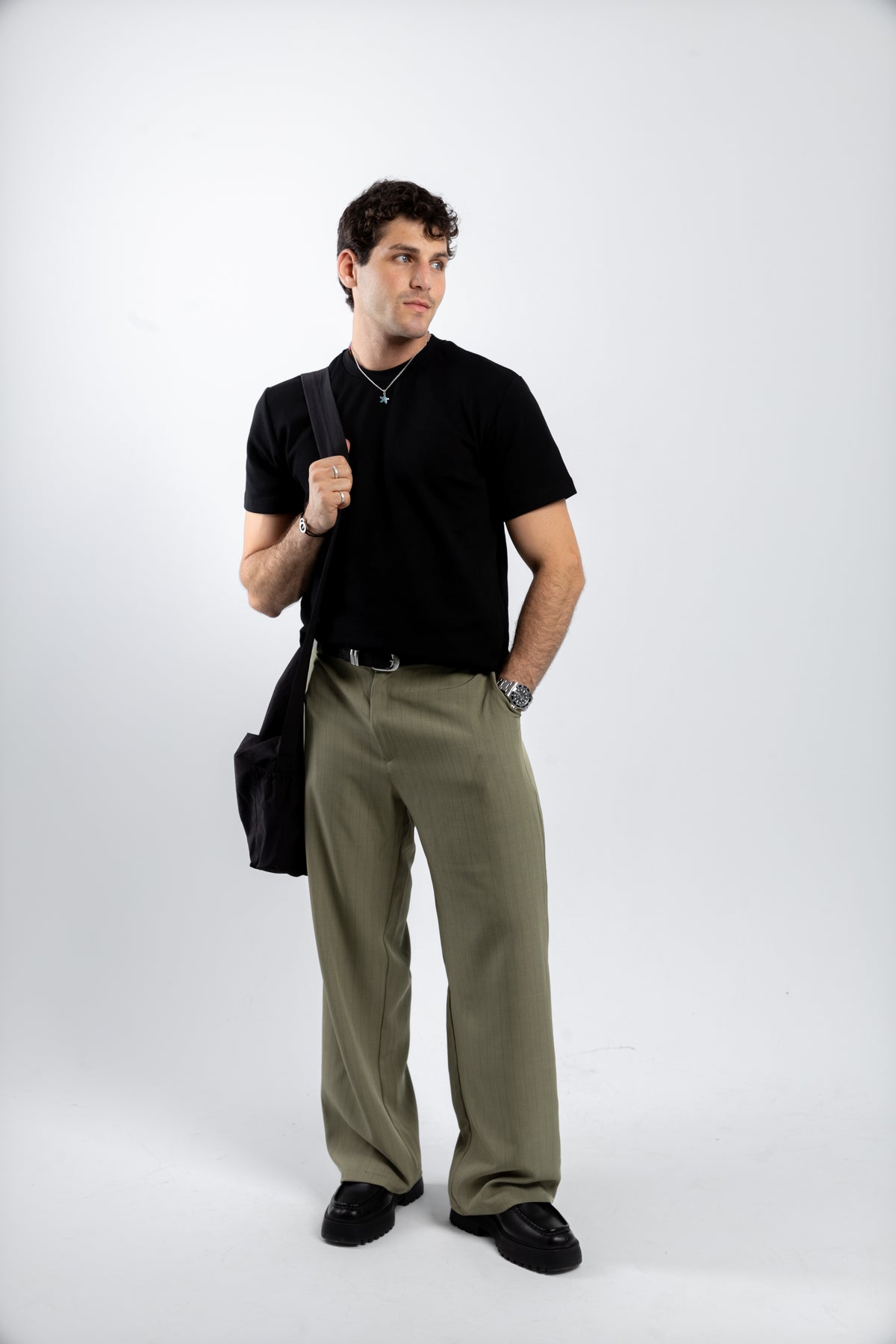 STRIPED PANTS | GREEN