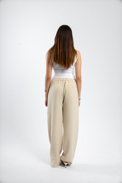 RELAXED TAILORED PANTS | BEIGE
