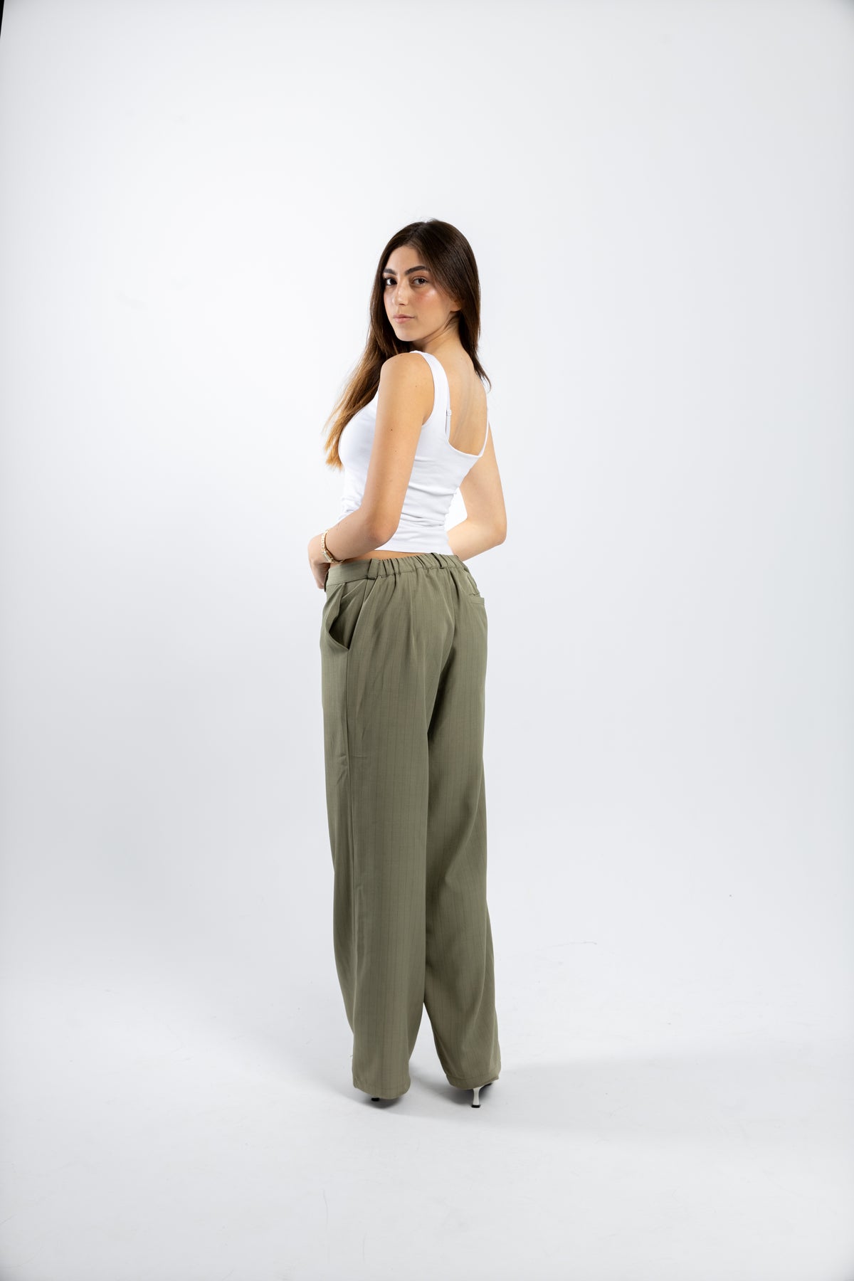 STRIPED PANTS | GREEN