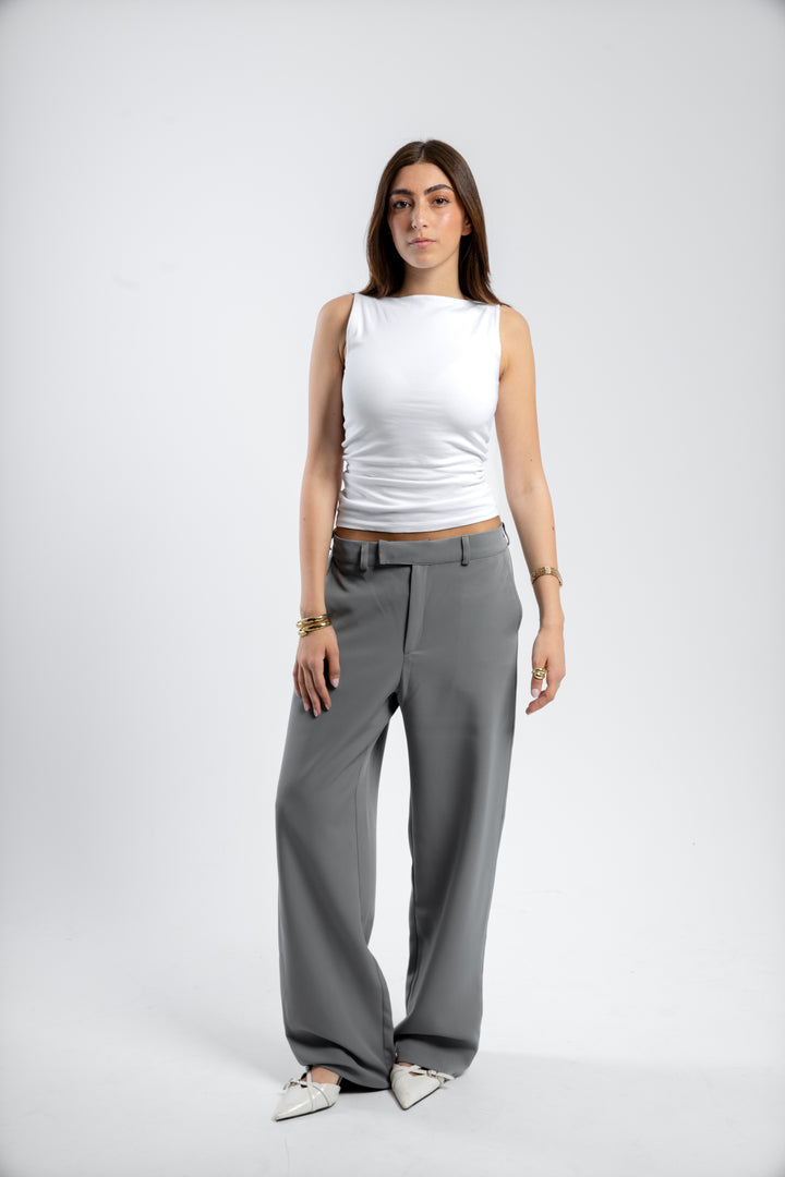 RELAXED TAILORED PANTS | STONE