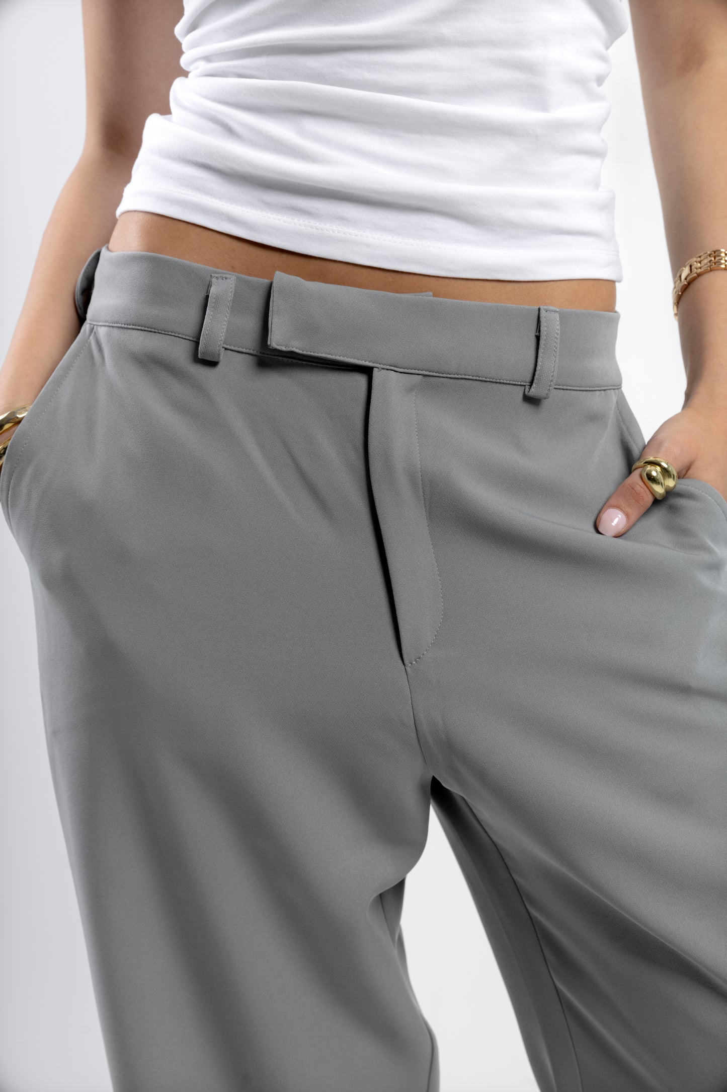 RELAXED TAILORED PANTS | STONE