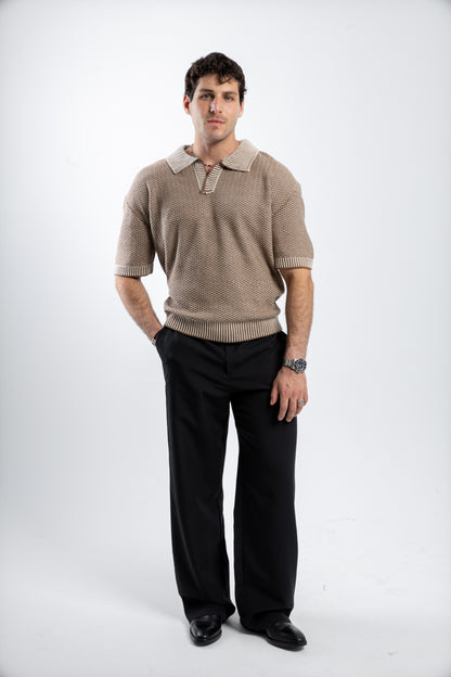 OPEN KNIT TEE
