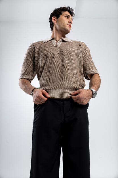 OPEN KNIT TEE