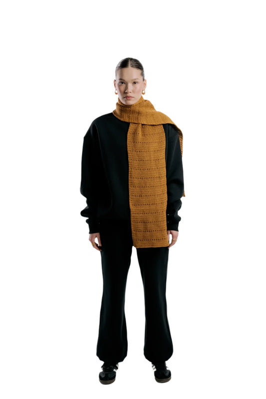 Camel Hollowed Scarf