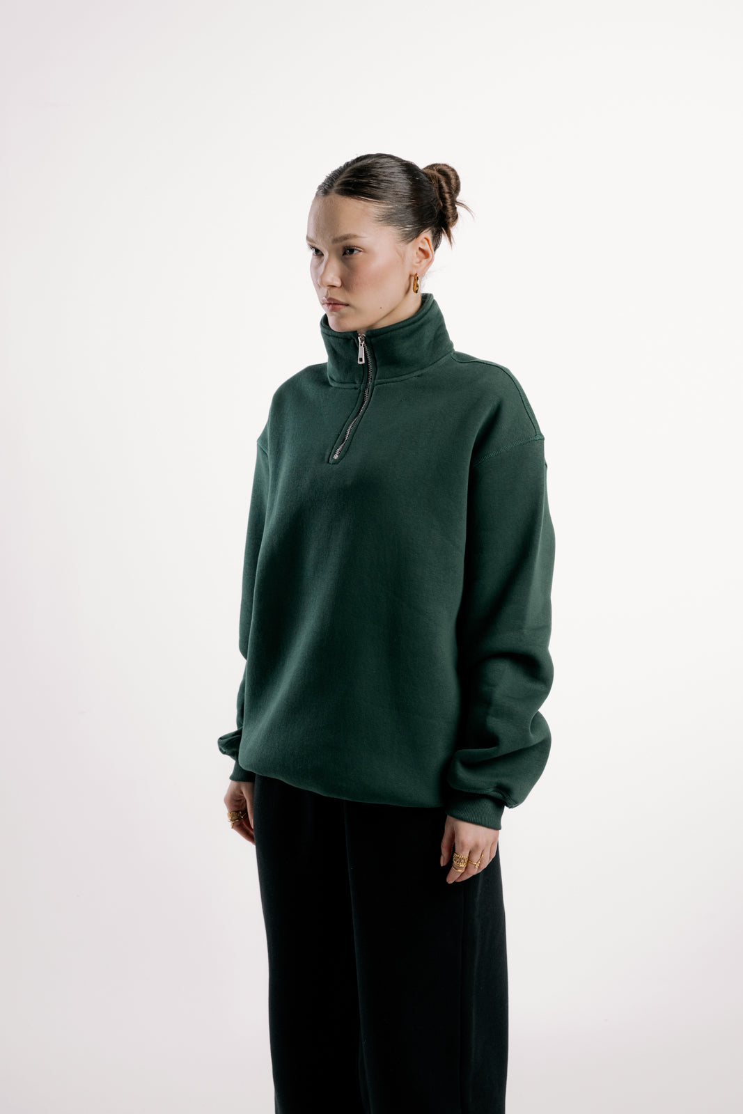 Quarter-Zip | Dark Green – Twoguys.co